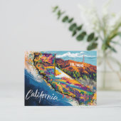 Postale Carte de la Californie (Debout devant)