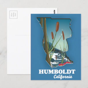 Postale Carte de la californie d'Humboldt