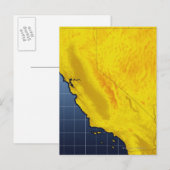 Postale Carte de la Californie et du Nevada (Devant / Derrière)