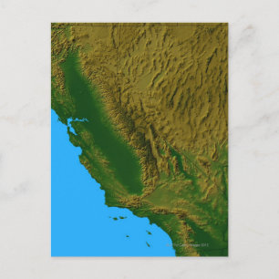 Postale Carte de la Californie et du Nevada 2