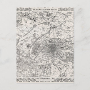 Postale Carte de la capitale de la France