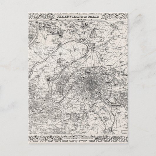 Postale Carte de la capitale de la France (Devant)