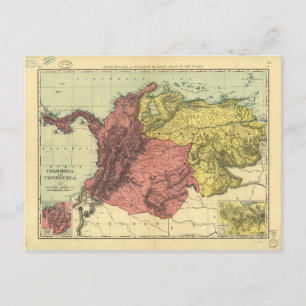 Postale Carte de la Colombie et du Venezuela (1898)