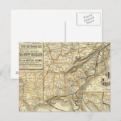 Postale Carte de la côte atlantique (Devant / Derrière)