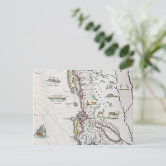 Postale Carte de la côte Est (Debout devant)