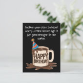 Postale Carte de la Coupe du Café d'Anniversaire : Voeux d (Debout devant)