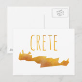 Postale Carte de la Crète (Devant / Derrière)