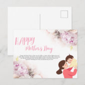 Postale Carte de la fête des mères (Devant / Derrière)