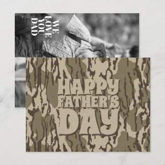 Postale Carte de la Fête des Pères Camouflage Bottom Land