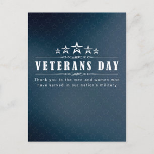 Postale Carte de la fête des vétérans