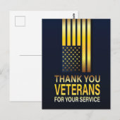 Postale Carte de la fête des vétérans (Devant / Derrière)