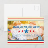 Postale Carte de la fête des vétérans (Devant / Derrière)