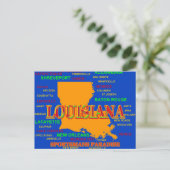 Postale Carte de la fierté de l'État de Louisiane en silho (Debout devant)