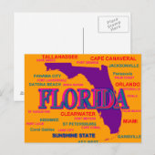Postale Carte de la Fierté d'État de Floride Silhouette (Devant / Derrière)