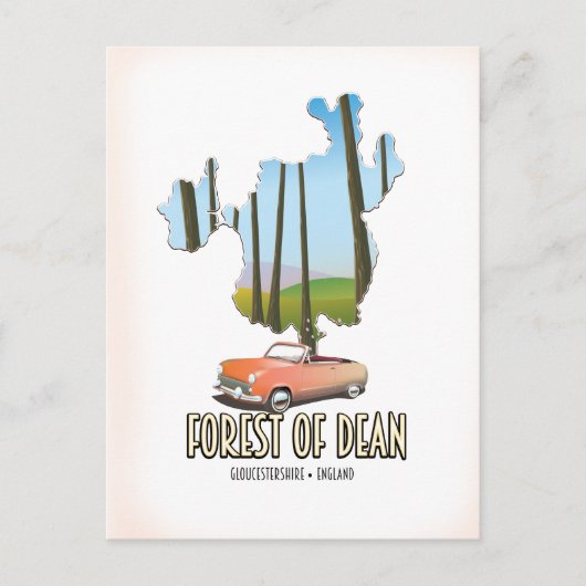 Postale Carte de la forêt de Dean Gloucestershire Angleter (Devant)