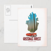 Postale carte de la forêt de Grizdale district des lacs An (Devant / Derrière)