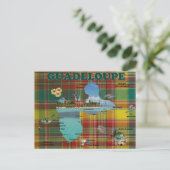 Postale Carte de la Guadeloupe en madras (Debout devant)