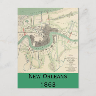 Postale Carte de la guerre civile de la Nouvelle-Orléans 1