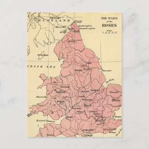 Postale Carte de la guerre des Roses