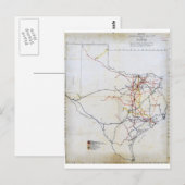 Postale Carte de la jonction ferroviaire de Bissell au Tex (Devant / Derrière)