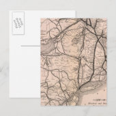 Postale Carte de la ligne aérienne Montréal et Boston (Devant / Derrière)