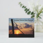 Postale Carte de la ligne de clôture Kansas (Debout devant)