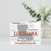 Postale Carte de la Louisiane State Pride Silhouette (Debout devant)