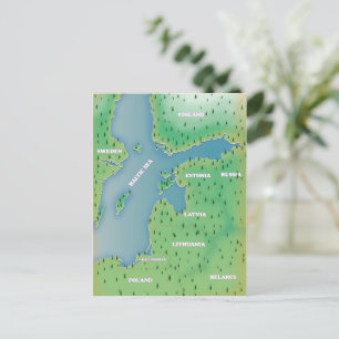Postale carte de la mer Baltique