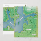 Postale carte de la mer Baltique (Devant / Derrière)