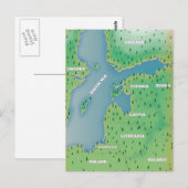 Postale carte de la mer Baltique (Devant / Derrière)