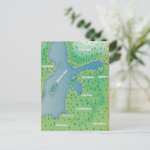 Postale carte de la mer Baltique