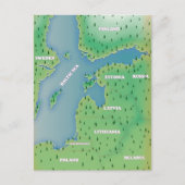 Postale carte de la mer Baltique (Devant)