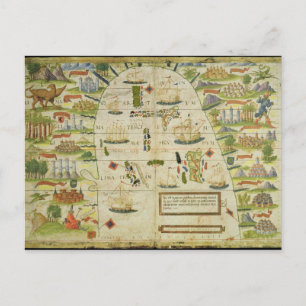 Postale Carte de la mer de Chine, facsimilé de 'Miller Atl