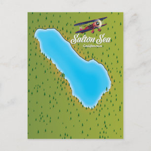 Postale Carte de la mer de Salton Californie États-Unis
