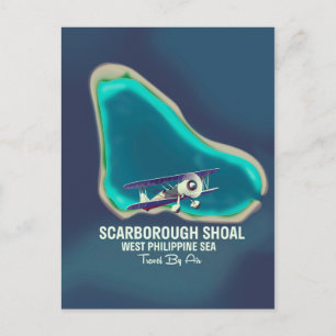 Postale Carte de la mer des Philippines ouest du récif de 