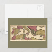 Postale Carte de la mer Méditerranée (1695) (Devant / Derrière)