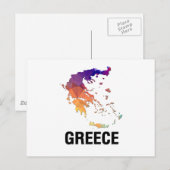Postale Carte de la Mosaïque de Polygone de Grèce (Devant / Derrière)