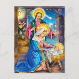 Postale Carte de la Nativité de Jésus x-mas
