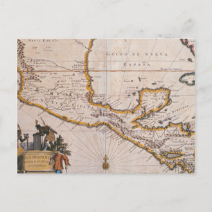 Postale Carte de la Nouvelle Espagne Nouvelle Galice et G