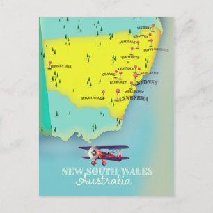 Postale Carte de la Nouvelle-Galles du Sud Australie