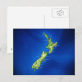 Postale Carte de la Nouvelle-Zélande (Devant / Derrière)