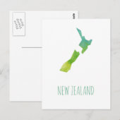 Postale Carte de la Nouvelle-Zélande (Devant / Derrière)