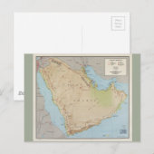 Postale Carte de la péninsule arabique (1969) (Devant / Derrière)