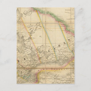 Postale Carte de la province du Haut-Canada