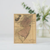 Postale Carte de la province du New Jersey (1777) (Debout devant)