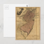 Postale Carte de la province du New Jersey (1777) (Devant / Derrière)