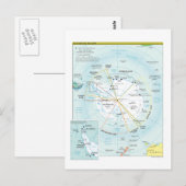 Postale Carte de la région Antarctique (Devant / Derrière)