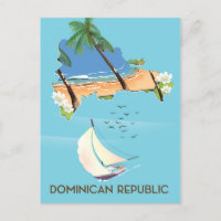 Carte de la République dominicaine Affiche de voya