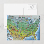 Postale Carte de la route historique 66 (Devant / Derrière)