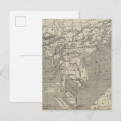 Postale Carte de la route proposée pour la Chine de Birman (Devant / Derrière)